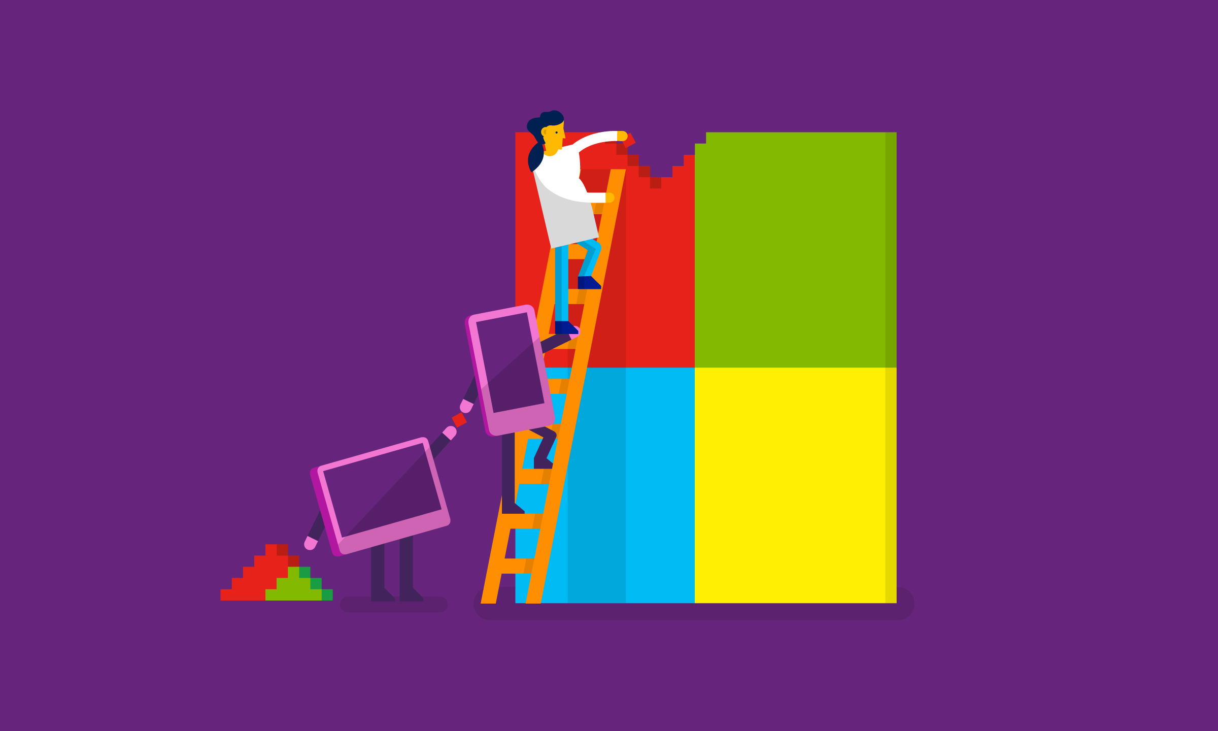 Microsoft brand illustraion